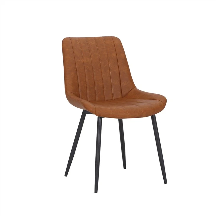 Ergonomická jedálenská stolička s vintage kožou