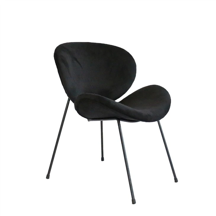 Jedálenská stolička s kovovým rámom Čalúnená stolička na voľný čas Accent Chair