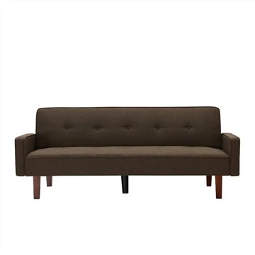 Ľanová Čalúnená tufovaná rozkladacia pohovka Futon