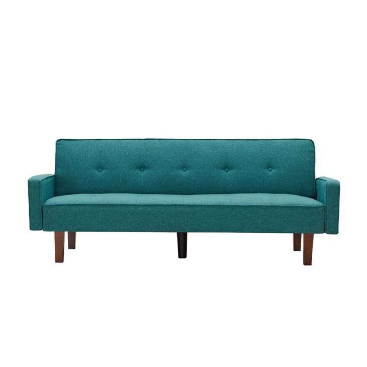 Čalúnená tufovaná rozkladacia pohovka futon
